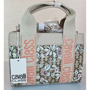 NEW Cavalli Class Tote Floral Crossbody Top Handle Serafina Vegan MSRP $98 NWT
